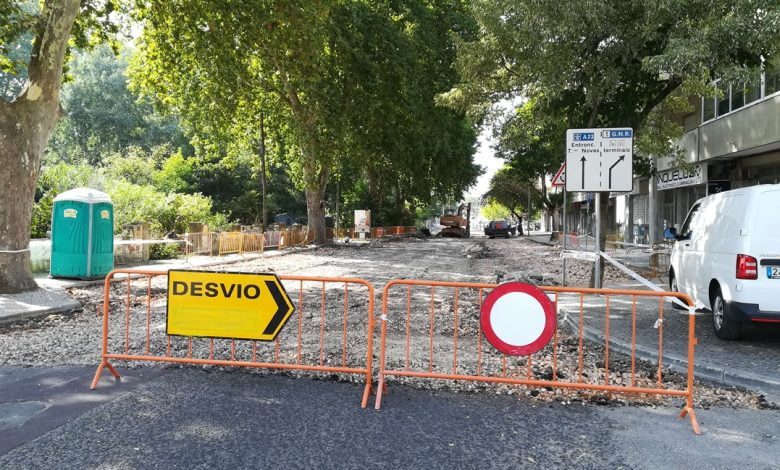 obras na av. Nuno Alvares Pereira em Tomar IMG 20190724 095033